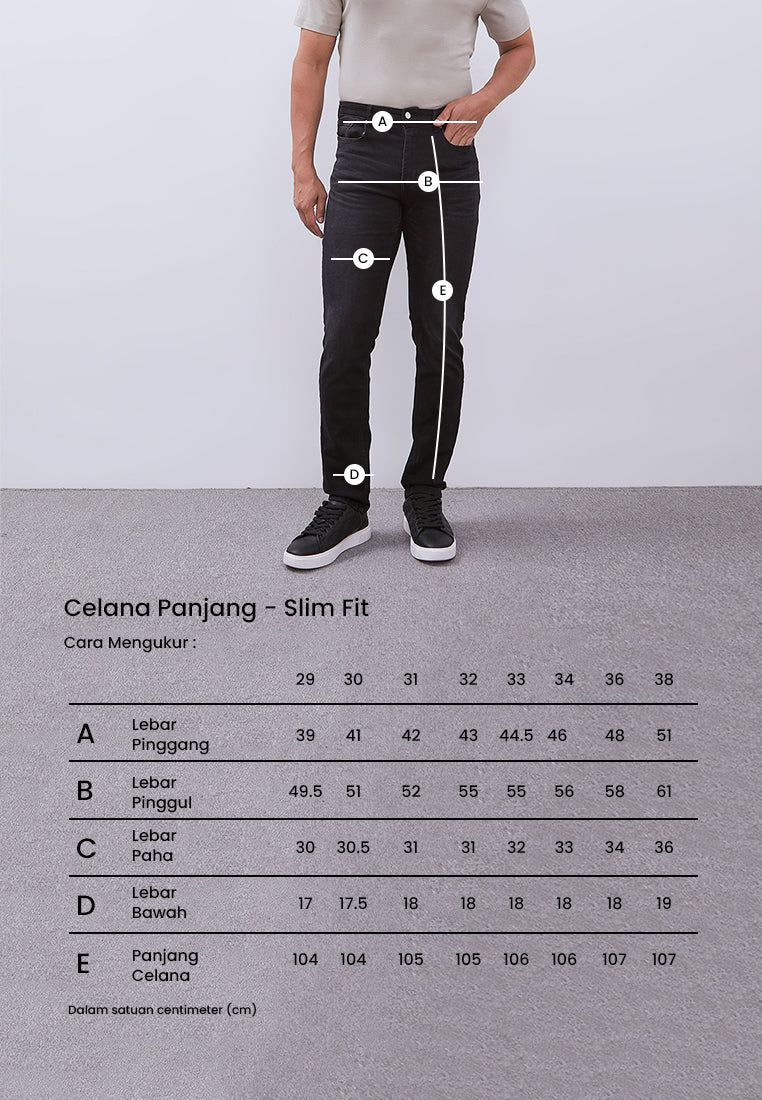 MANZONE - Celana Panjang Denim Pria Kmell 3 Pria Slim Fit - Grey