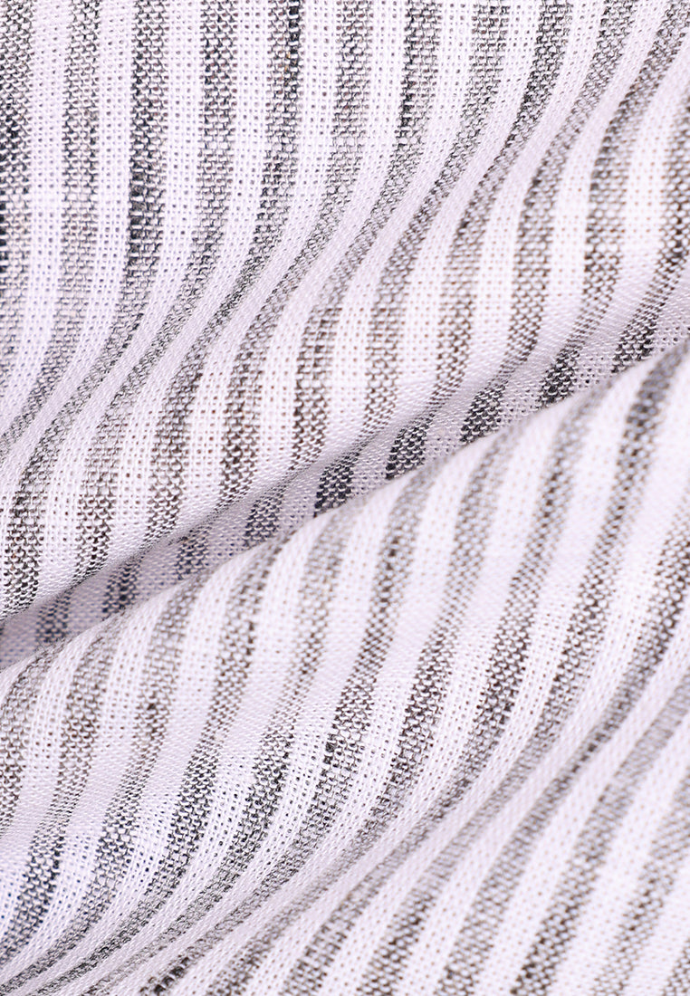 MANZONE - Kemeja Lengan Pendek Pria Maliq 1 Modern Fit - Dark Grey