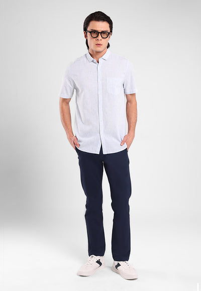 MANZONE - Kemeja Lengan Pendek Pria Maliq 3 Modern Fit - Green