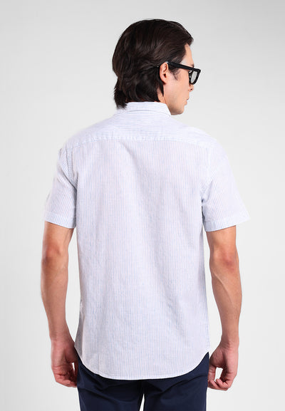 MANZONE - Kemeja Lengan Pendek Pria Maliq 3 Modern Fit - Green