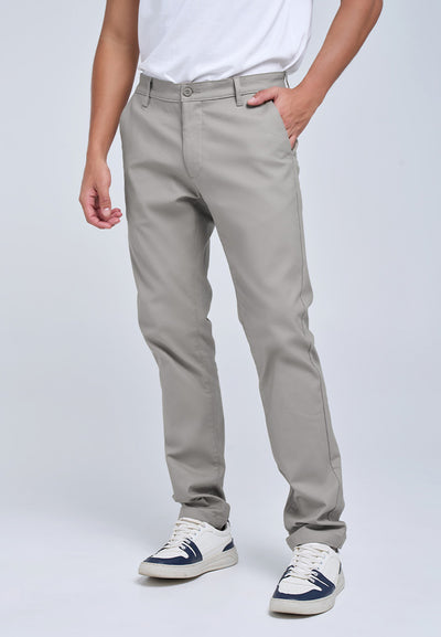 MANZONE - Celana Panjang Chinos Pria Morris 2 Slim Fit - Light Grey