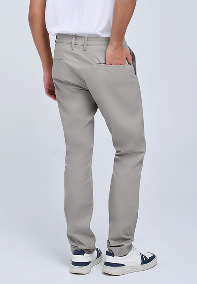 MANZONE - Celana Panjang Chinos Pria Morris 2 Slim Fit - Light Grey