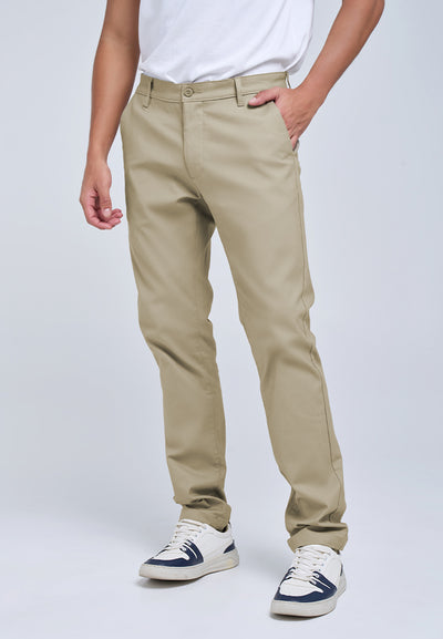MANZONE - Celana Panjang Chinos Pria Morris 3 Slim Fit - Beige