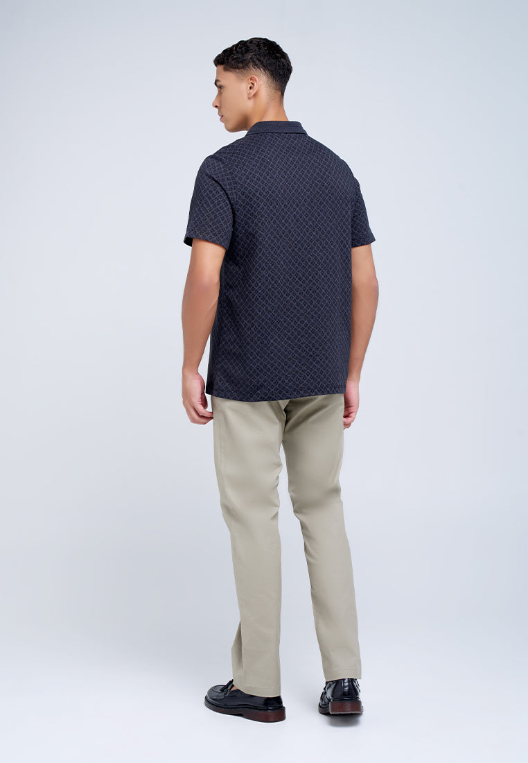 MANZONE - Polo Shirt Lengan Pendek Pria Serkan Slim Fit - Black