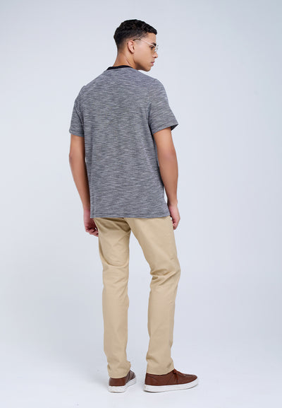 MANZONE - Polo Shirt Lengan Pendek Pria Teoh 1 Slim Fit - Black