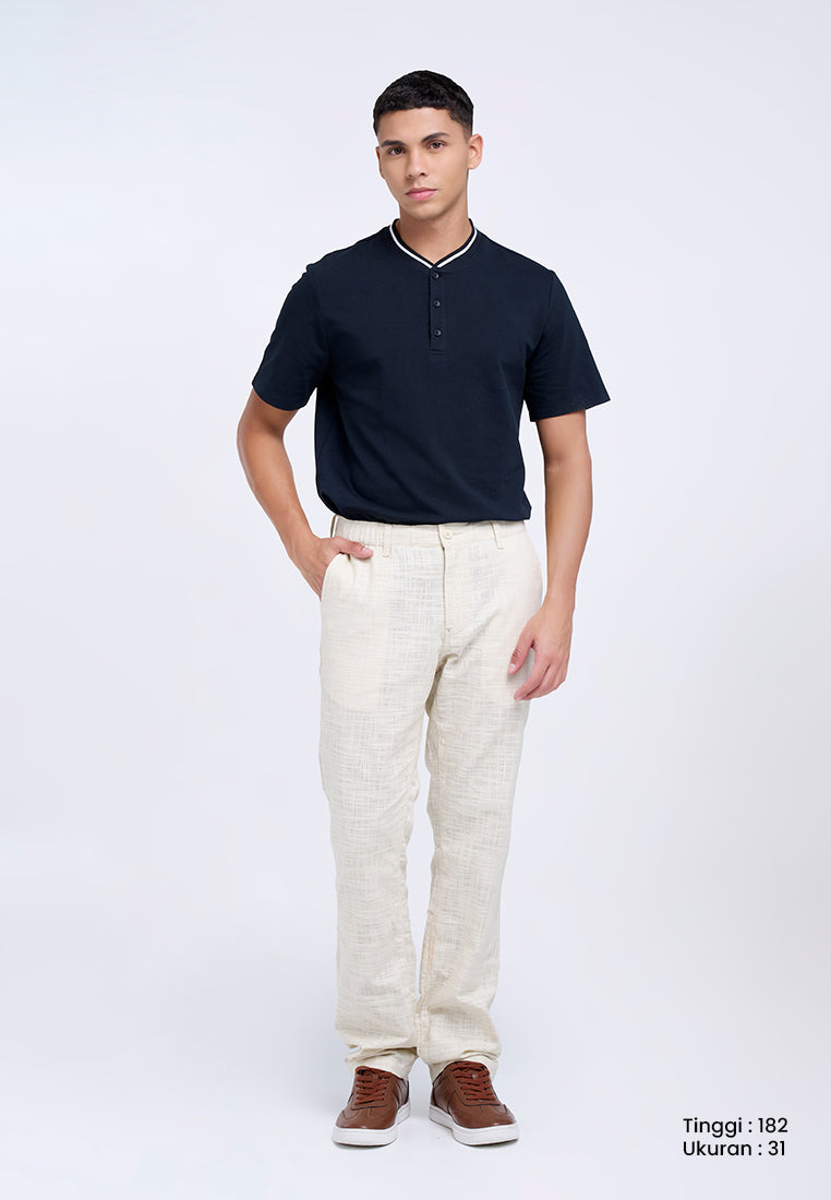 MANZONE - Celana Panjang Pria Tran 3 Reguler Fit - Khaki