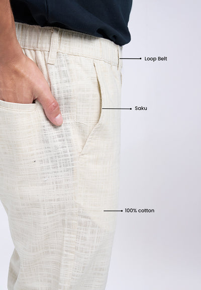 MANZONE - Celana Panjang Pria Tran 3 Reguler Fit - Khaki