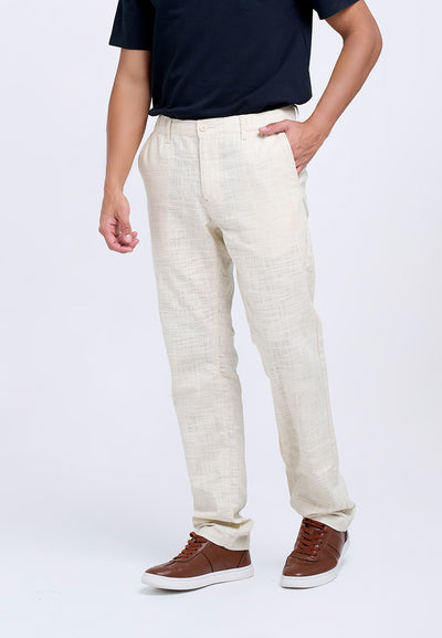 MANZONE - Celana Panjang Pria Tran 3 Reguler Fit - Khaki