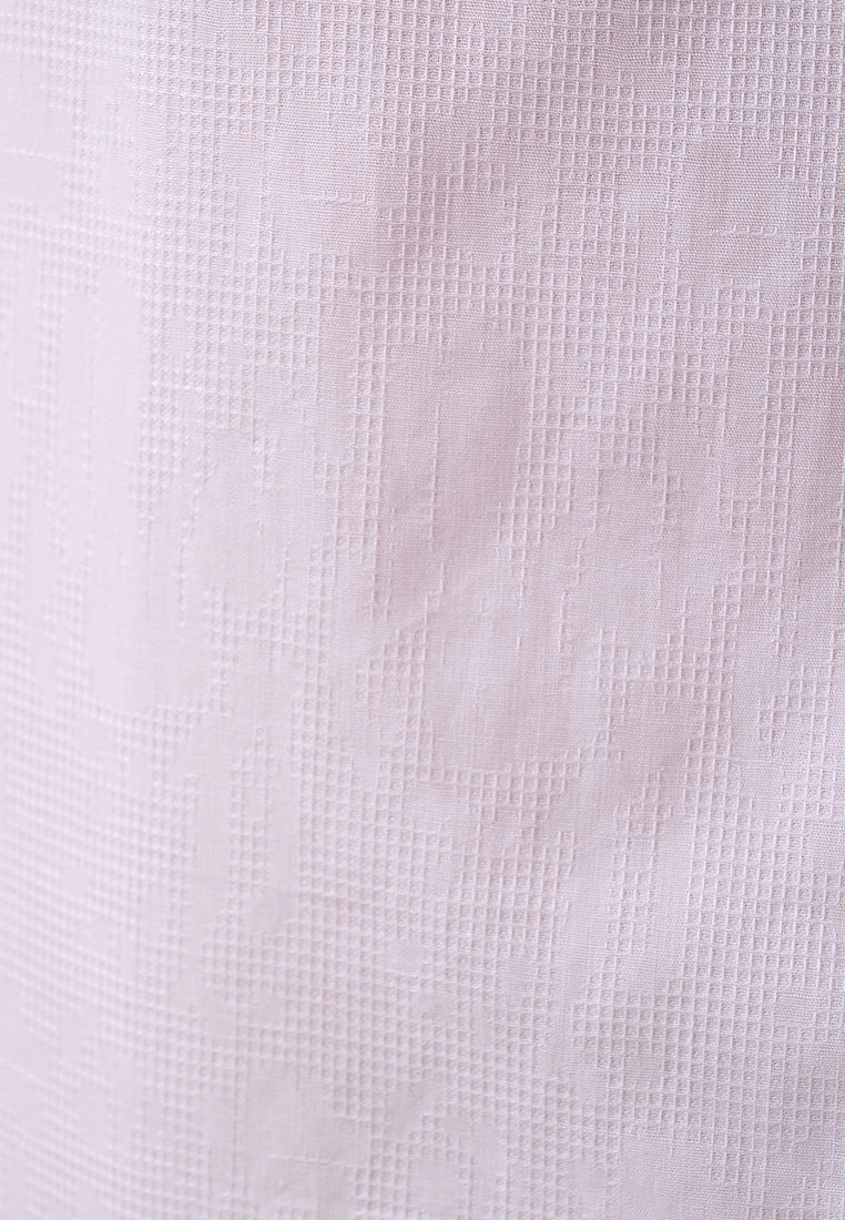 MANZONE - Kemeja Dobby Lengan Panjang Pria Vegard Modern Fit - White