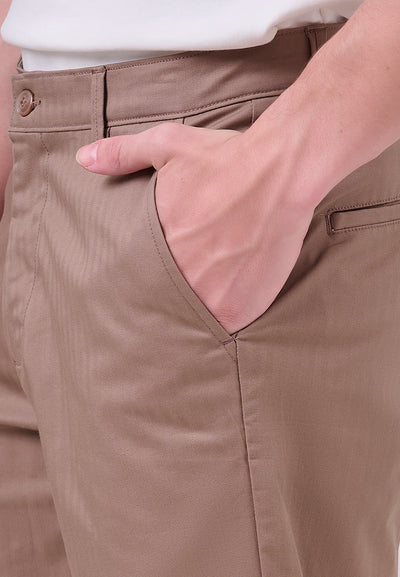 MANZONE - Celana Pendek Bermuda Pria Xak 1 Slim Fit - Brown