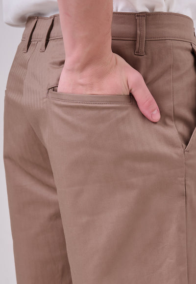 MANZONE - Celana Pendek Bermuda Pria Xak 1 Slim Fit - Brown