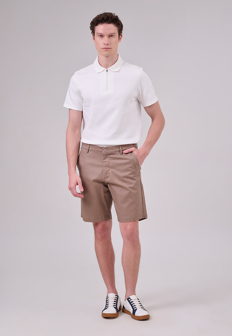 MANZONE - Celana Pendek Bermuda Pria Xak 1 Slim Fit - Brown