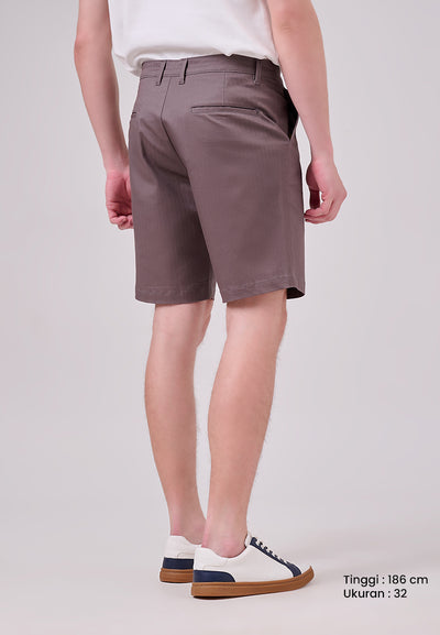 MANZONE - Celana Pendek Bermuda Pria Xak 6 Slim Fit - Dark Grey