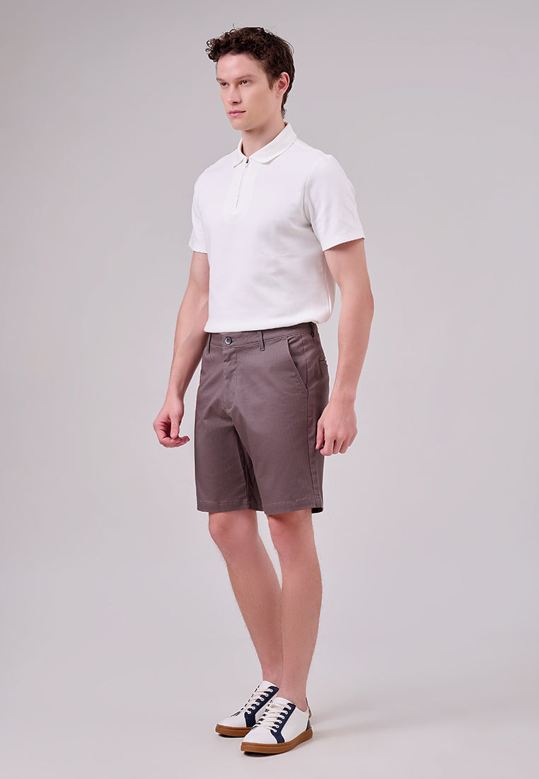 MANZONE - Celana Pendek Bermuda Pria Xak 6 Slim Fit - Dark Grey