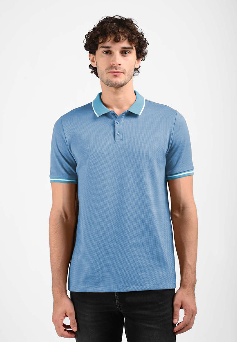 Manzone Polo Shirt Lengan Pendek Pria JINJO 04-  BLUE