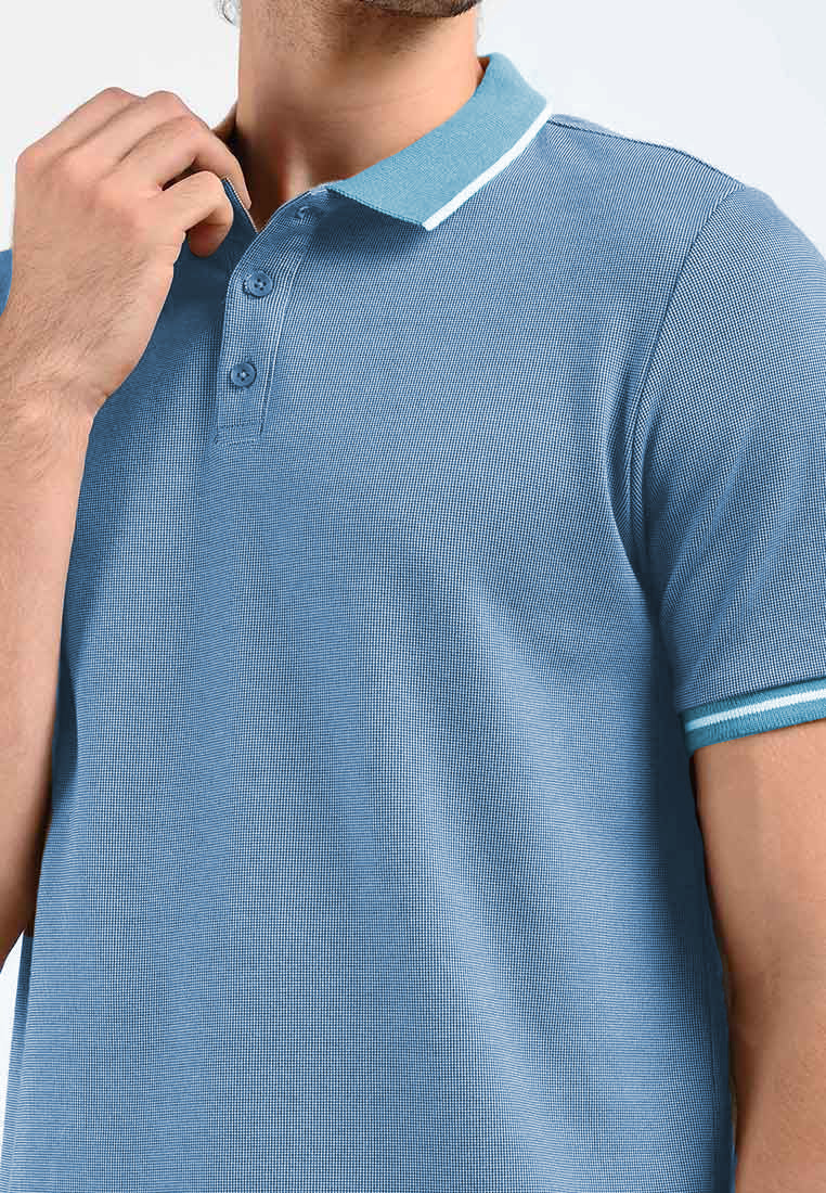 Manzone Polo Shirt Lengan Pendek Pria JINJO 04-  BLUE