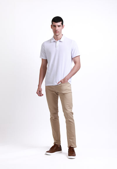 Manzone Polo Shirt Lengan Pendek Pria Justin 04 - White