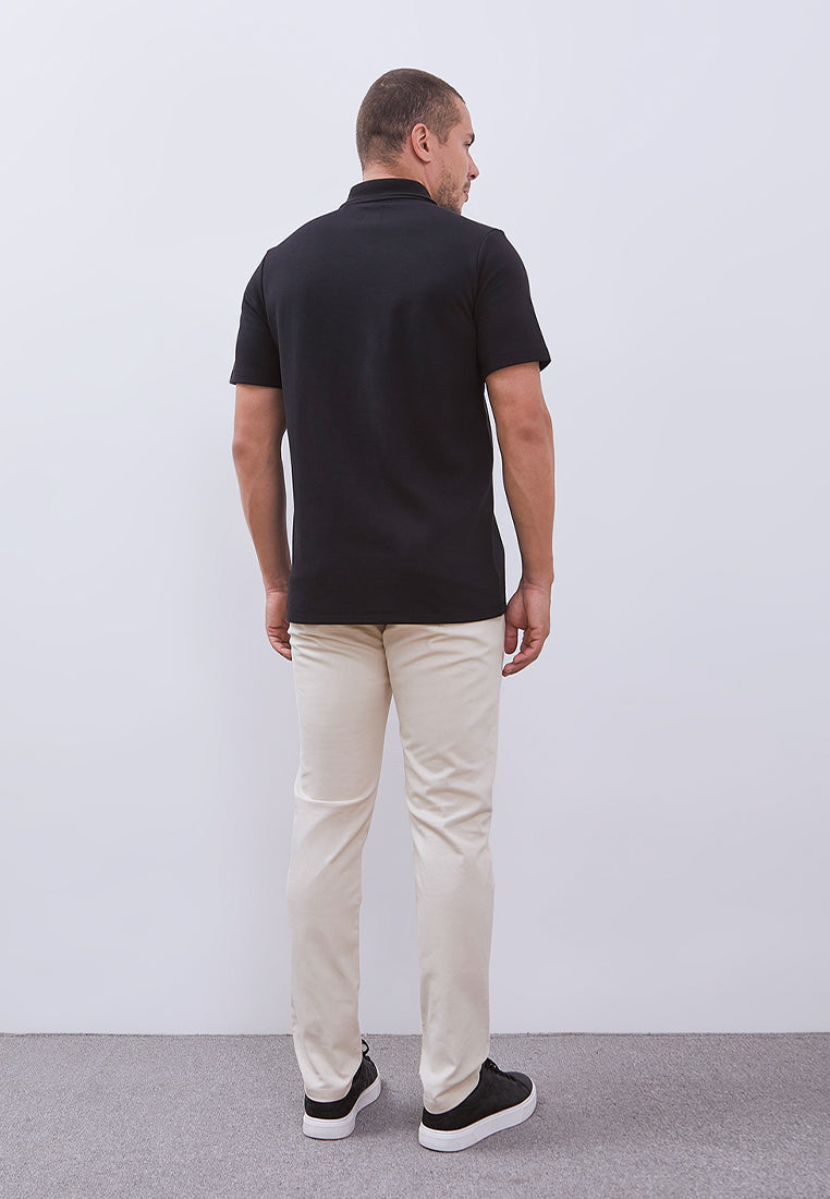 MANZONE - Polo Shirt Lengan Pendek Pria Grim 3 Slim Fit - Black