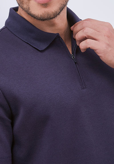 MANZONE - Polo Shirt Lengan Pendek Pria Grim 2 Slim Fit - Navy