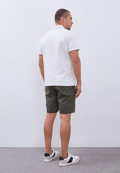 MANZONE - Polo Shirt Lengan Pendek Pria Grim 6 Slim Fit - White