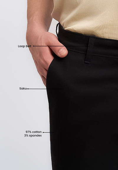 MANZONE - Celana Panjang Pria Chinos Zarco 2 Slim Fit - Black