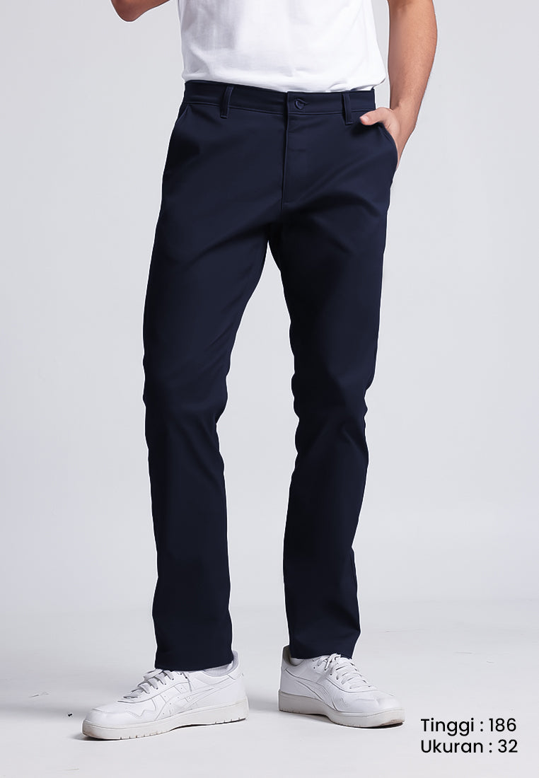 MANZONE - Celana Panjang Pria Chinos Zarco 4 Slim Fit - Navy