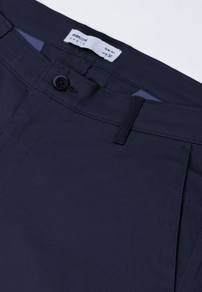 MANZONE - Celana Panjang Pria Chinos Zarco 4 Slim Fit - Navy