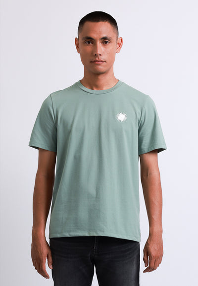 Manzone Kaos Lengan Pendek Pria Slim Fit Sundown - Green