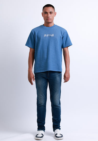 MANZONE - Kaos Lengan Pendek Pria Relaxed Fit Simplicity - Light Blue