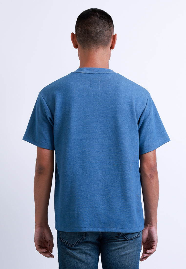 MANZONE - Kaos Lengan Pendek Pria Relaxed Fit Simplicity - Light Blue