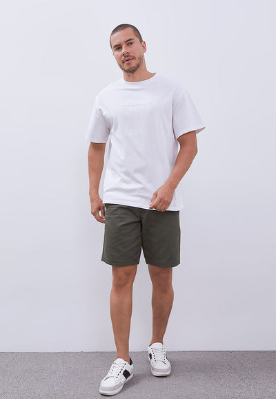 MANZONE - Kaos Lengan Pendek Pria Attitude Relaxed Fit - White