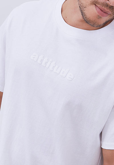 MANZONE - Kaos Lengan Pendek Pria Attitude Relaxed Fit - White