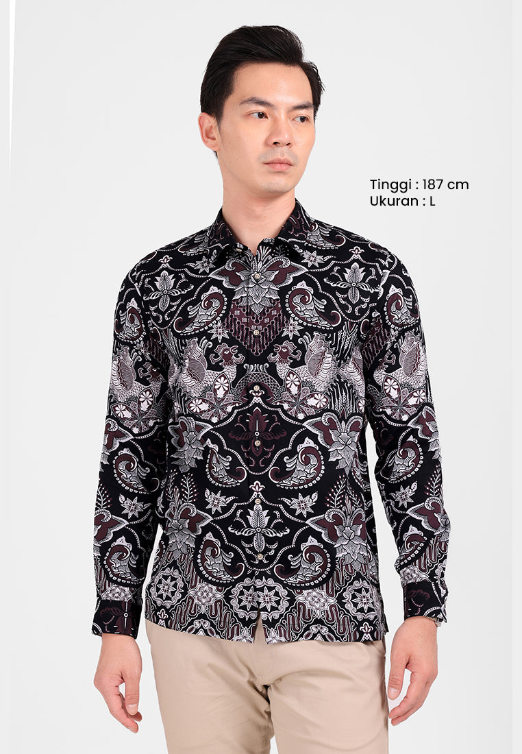 MANZONE - Kemeja Batik Lengan Panjang Pria Daranjaka 1 Modern Fit