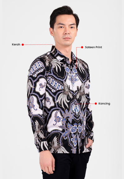 MANZONE - Kemeja Batik Lengan Panjang Pria Daranjaka 3 Modern Fit