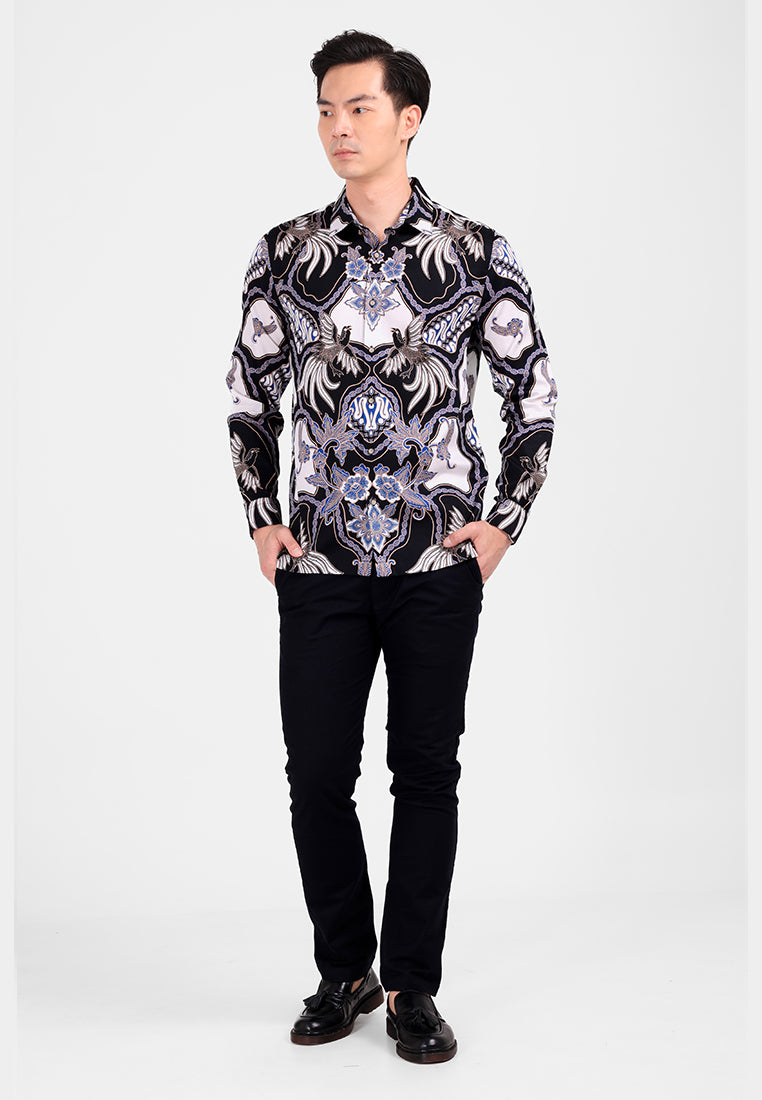 MANZONE - Kemeja Batik Lengan Panjang Pria Daranjaka 3 Modern Fit