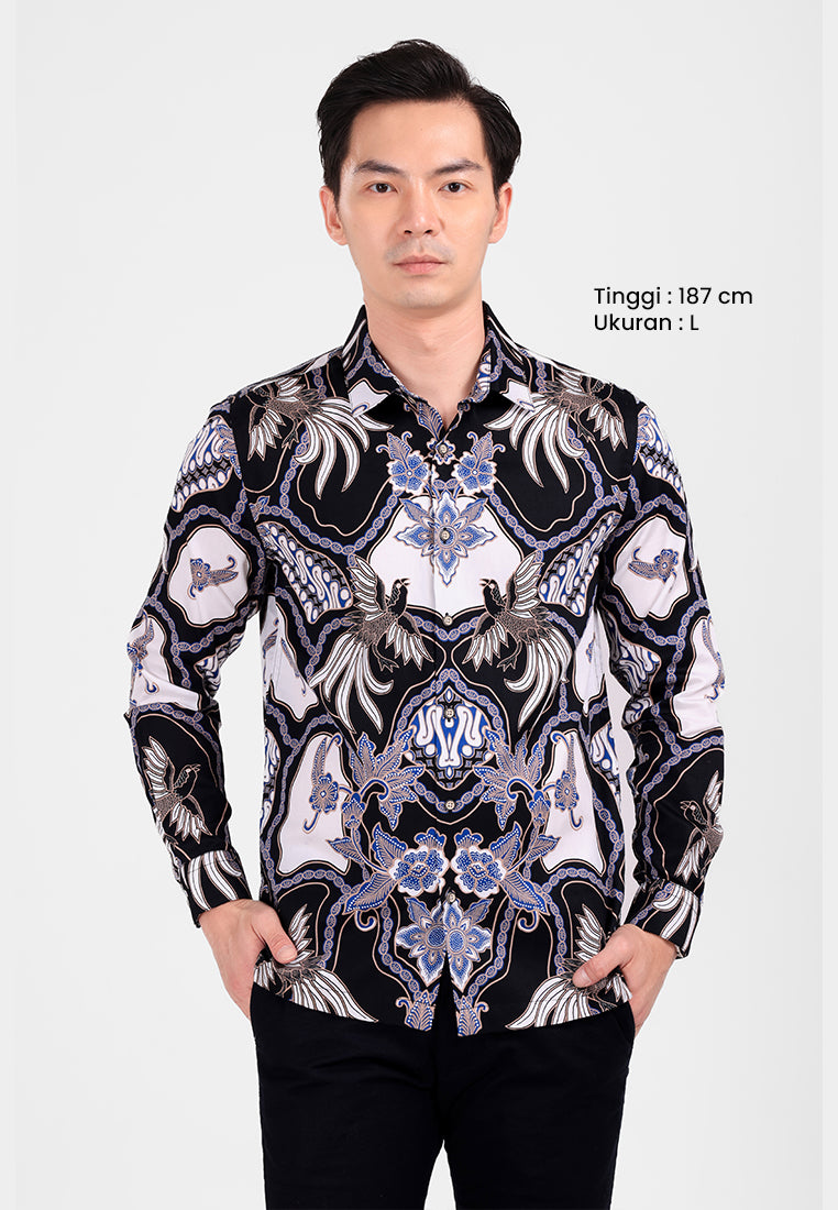 MANZONE - Kemeja Batik Lengan Panjang Pria Daranjaka 3 Modern Fit