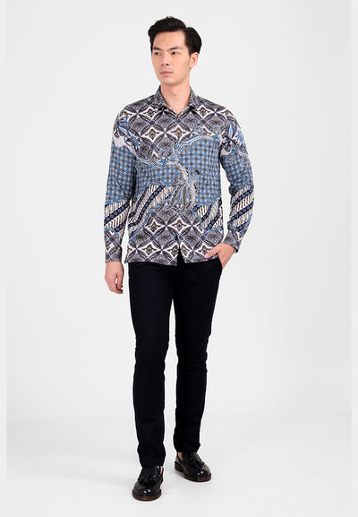 MANZONE - Kemeja Batik Lengan Panjang Pria Daranjaka 4 Modern Fit