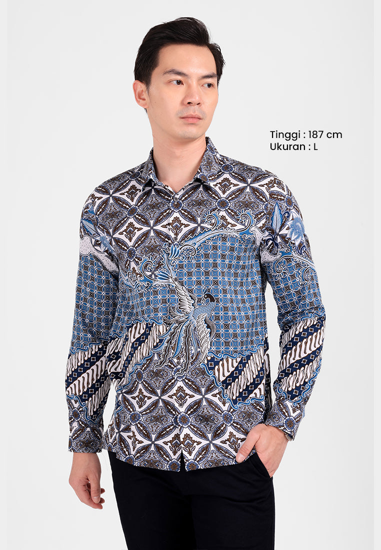 MANZONE - Kemeja Batik Lengan Panjang Pria Daranjaka 4 Modern Fit