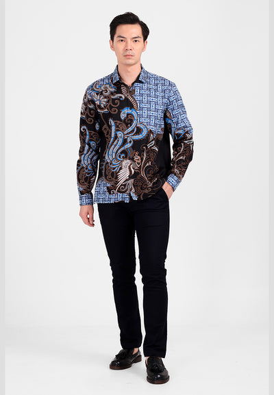 MANZONE - Kemeja Batik Lengan Panjang Pria Jayabaya Comfort Fit