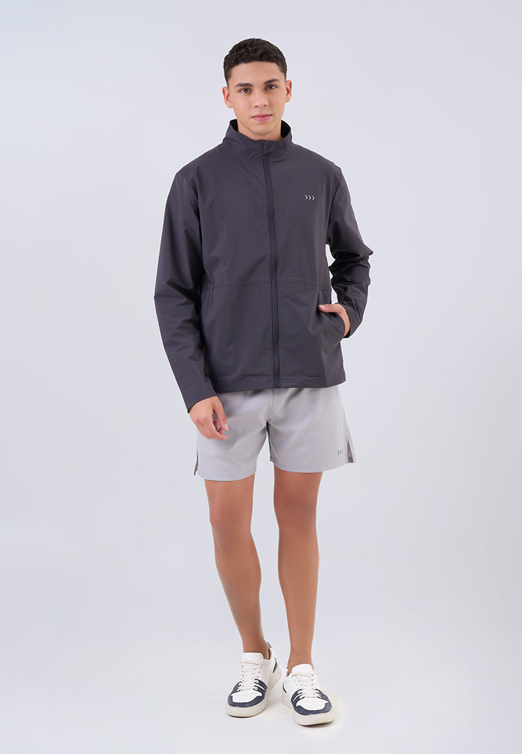 MANZONE - Jacket Lengan Panjang Pria Theo 4 - Dark Grey