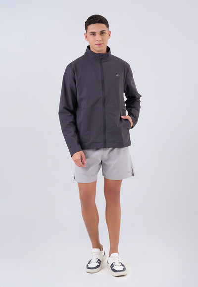 MANZONE - Jacket Lengan Panjang Pria Theo 4 - Dark Grey