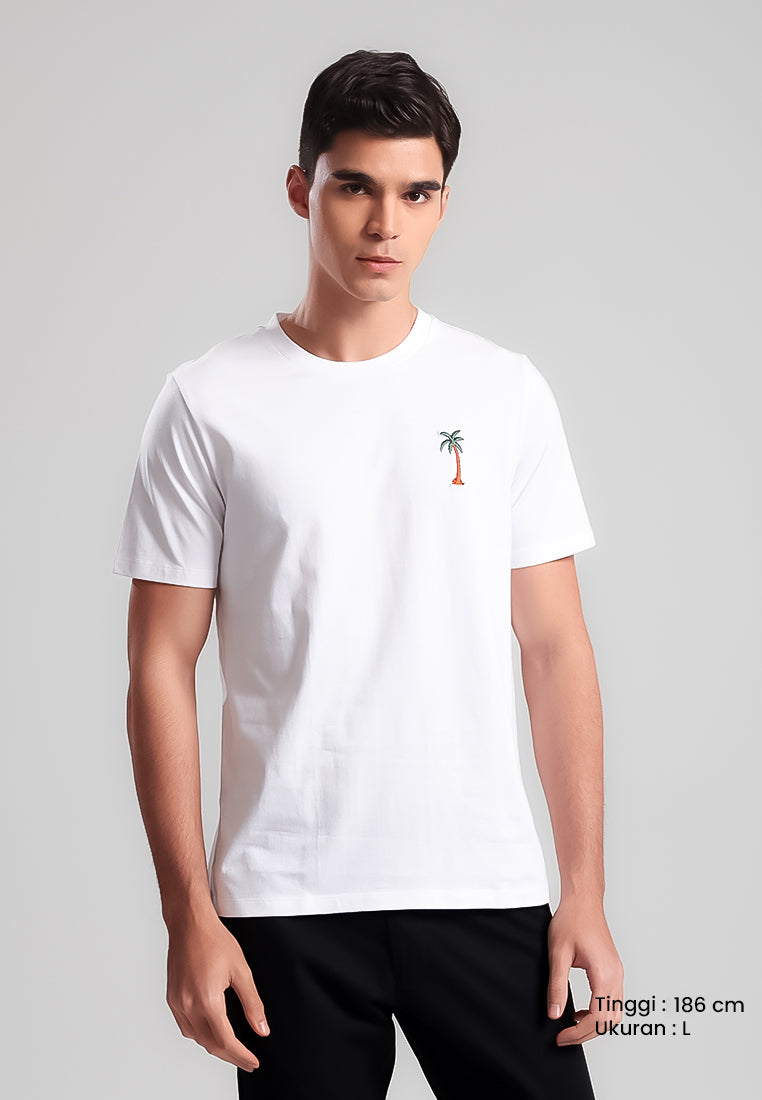 MANZONE - Kaos Lengan Pendek Pria Miller 01 Slim Fit - White