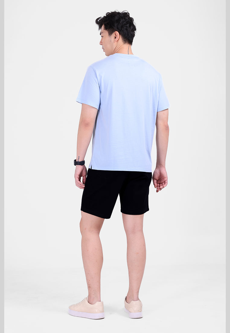 MANZONE - Kaos Lengan Pendek Pria Lingard 2 Slim Fit - Light Blue