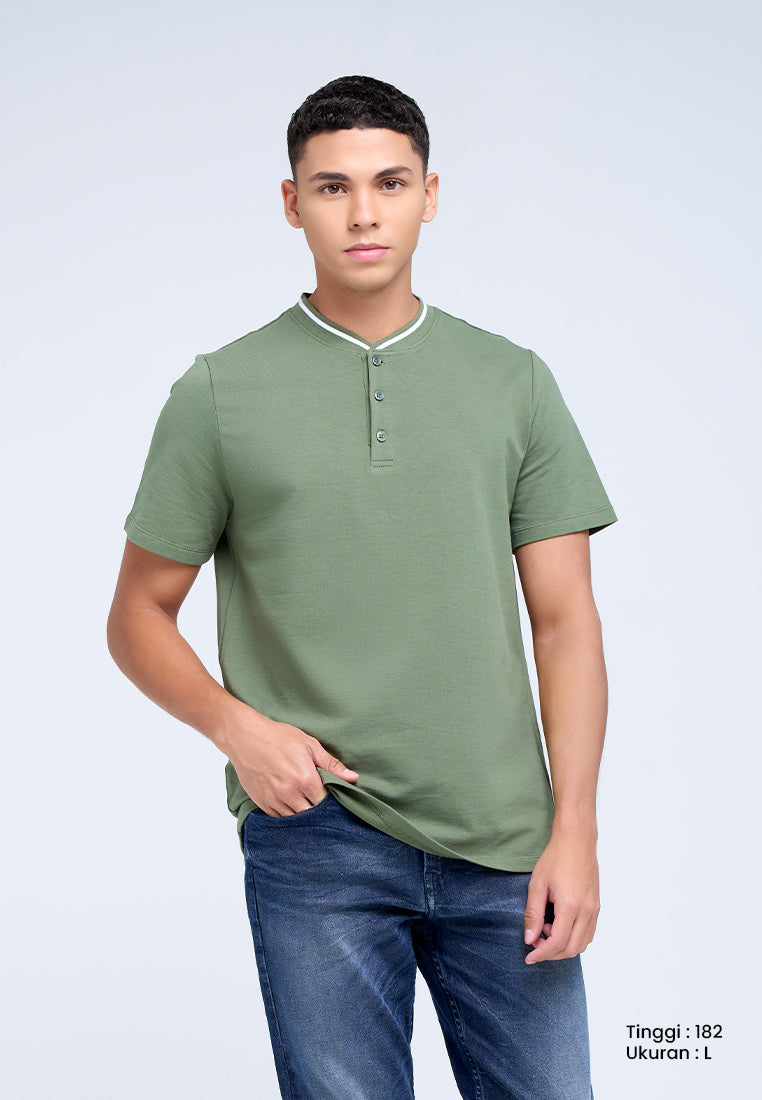 MANZONE - Polo Shirt Lengan Pendek Pria Maika 04 Slim Fit - Green