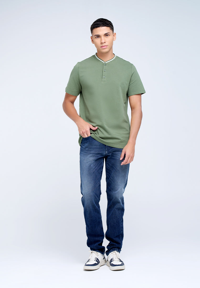 MANZONE - Polo Shirt Lengan Pendek Pria Maika 04 Slim Fit - Green