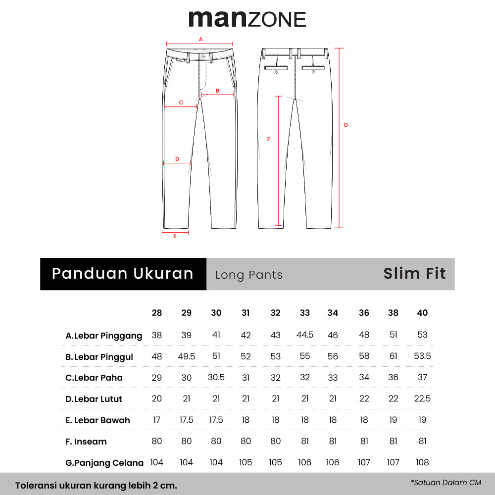 MANZONE - Celana Panjang Chinos Pria Lorenzo 07 Slim Fit - Olive