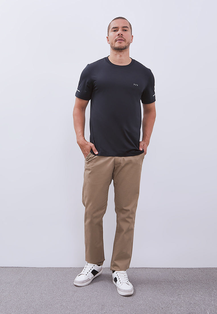 MANZONE - Kaos Jersey Lengan Pendek Pria Bolt 01 Slim Fit - Black