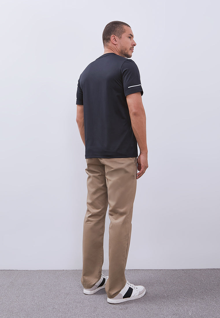 MANZONE - Kaos Jersey Lengan Pendek Pria Bolt 01 Slim Fit - Black