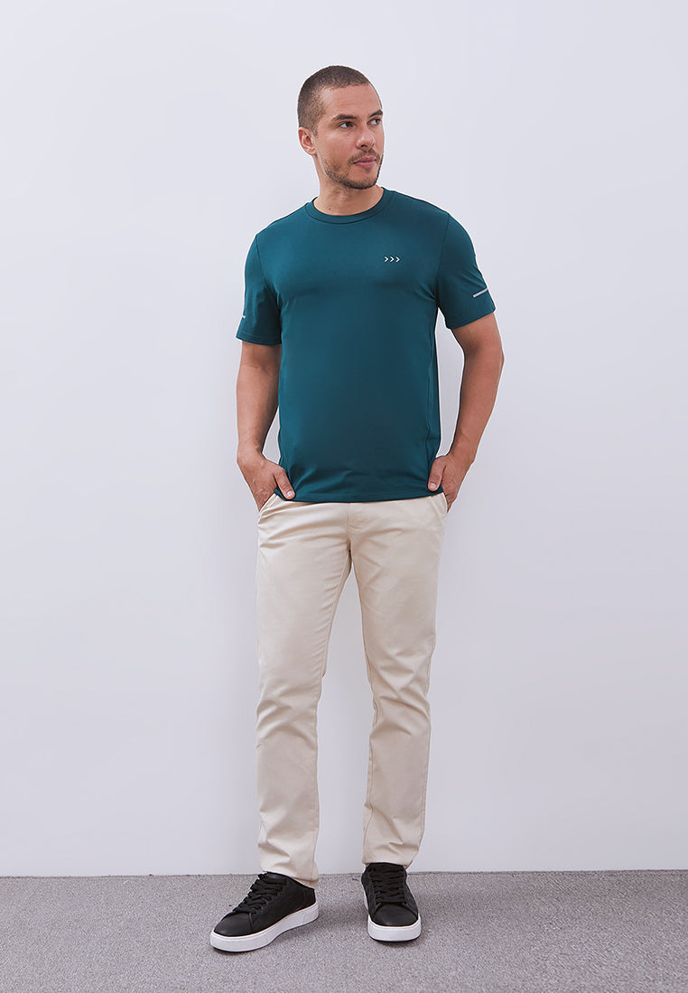 MANZONE - Kaos Jersey Lengan Pendek Pria Bolt 04 Slim Fit - Dark Green