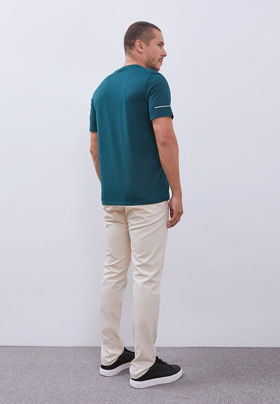 MANZONE - Kaos Jersey Lengan Pendek Pria Bolt 04 Slim Fit - Dark Green